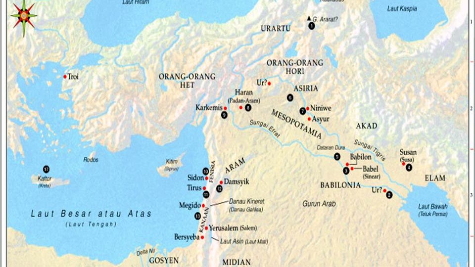 Detail Peta Alkitab Perjanjian Lama Nomer 16