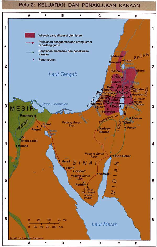 Detail Peta Alkitab Perjanjian Lama Nomer 28