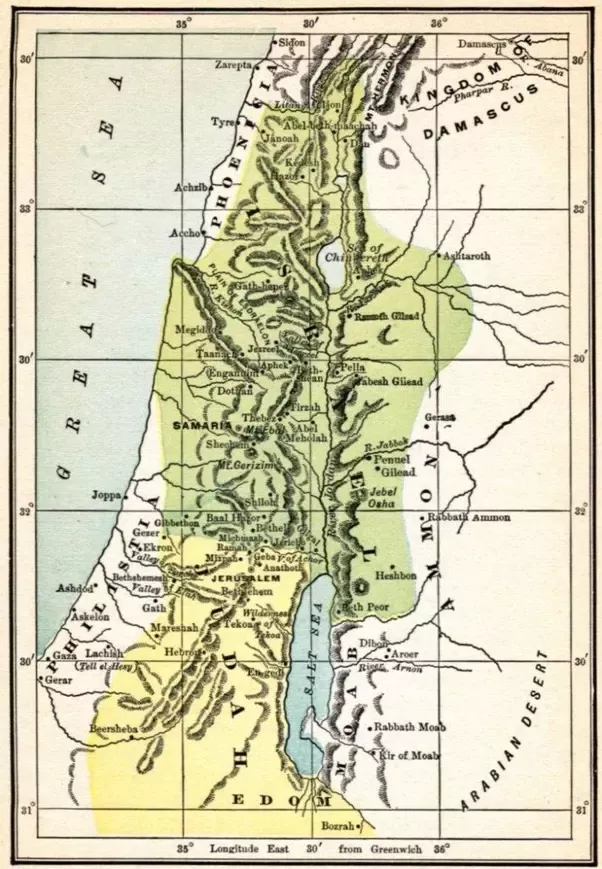 Detail Peta Alkitab Perjanjian Lama Nomer 39