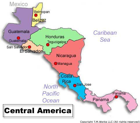 Detail Peta Amerika Tengah Nomer 35
