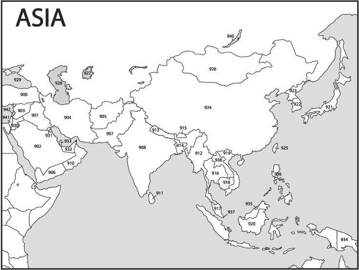 Detail Peta Asia Hitam Putih Nomer 22