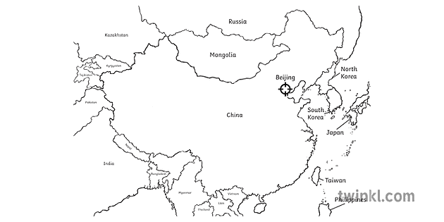 Detail Peta Asia Hitam Putih Nomer 54