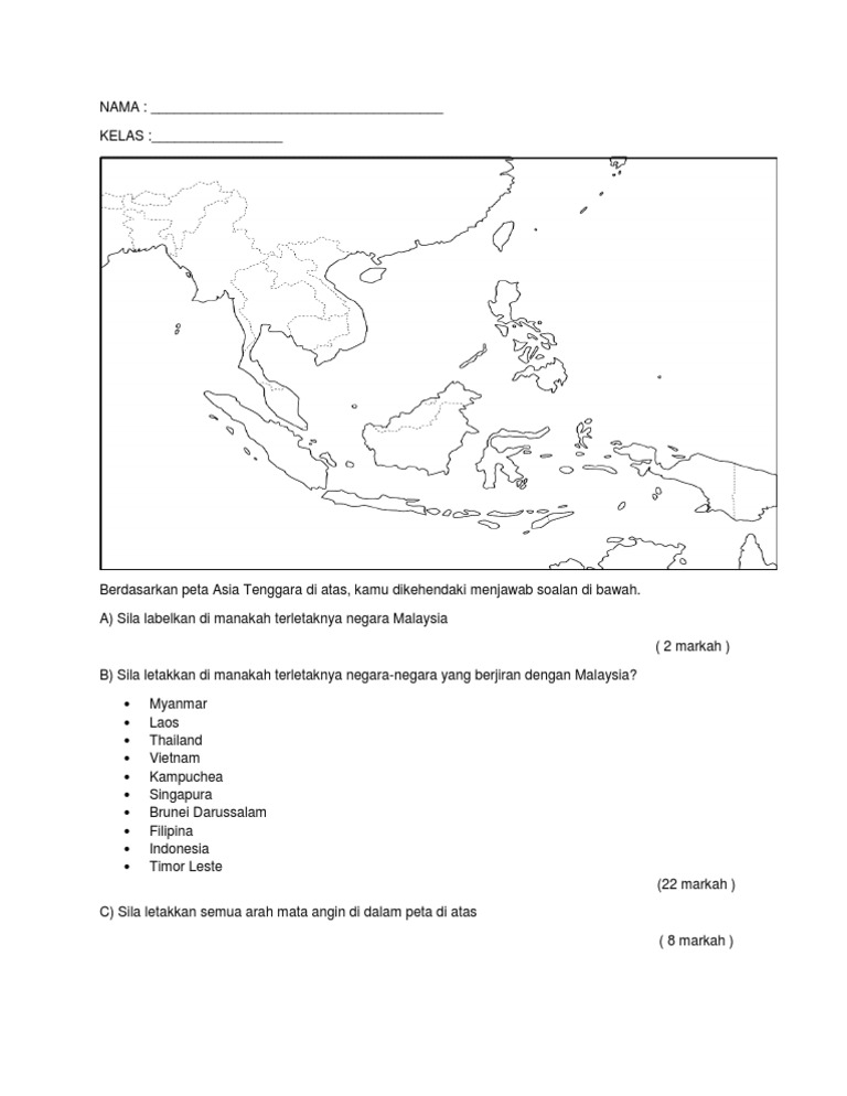 Detail Peta Asia Tenggara Hitam Putih Nomer 24