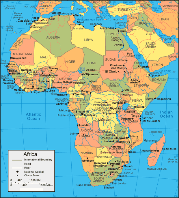 Detail Peta Benua Afrika Nomer 2