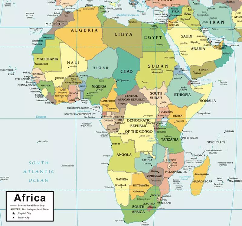 Detail Peta Benua Afrika Nomer 28