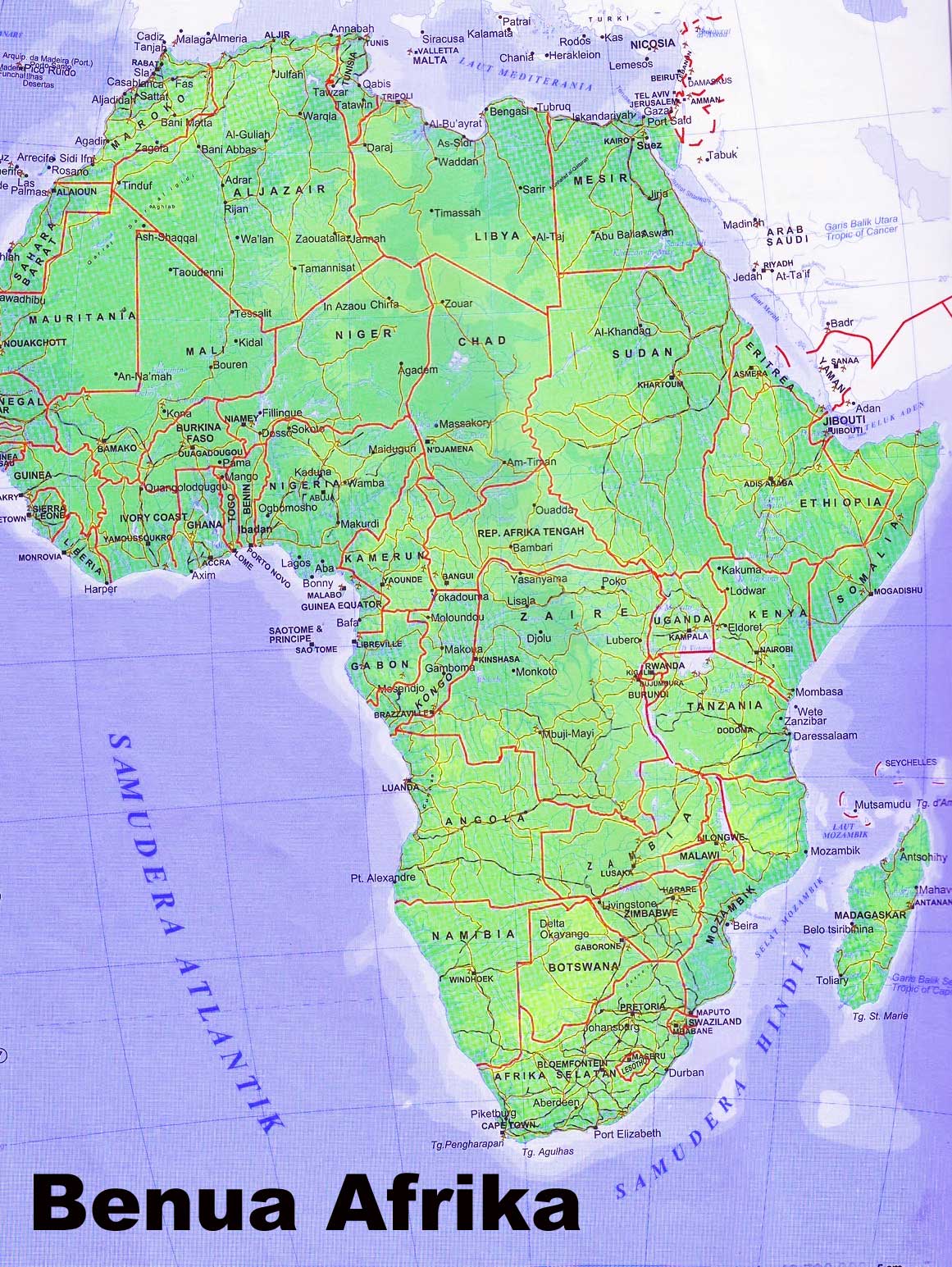 Detail Peta Benua Afrika Nomer 31