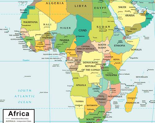 Detail Peta Benua Afrika Lengkap Nomer 11