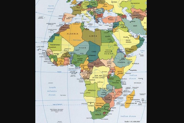 Detail Peta Benua Afrika Lengkap Nomer 14