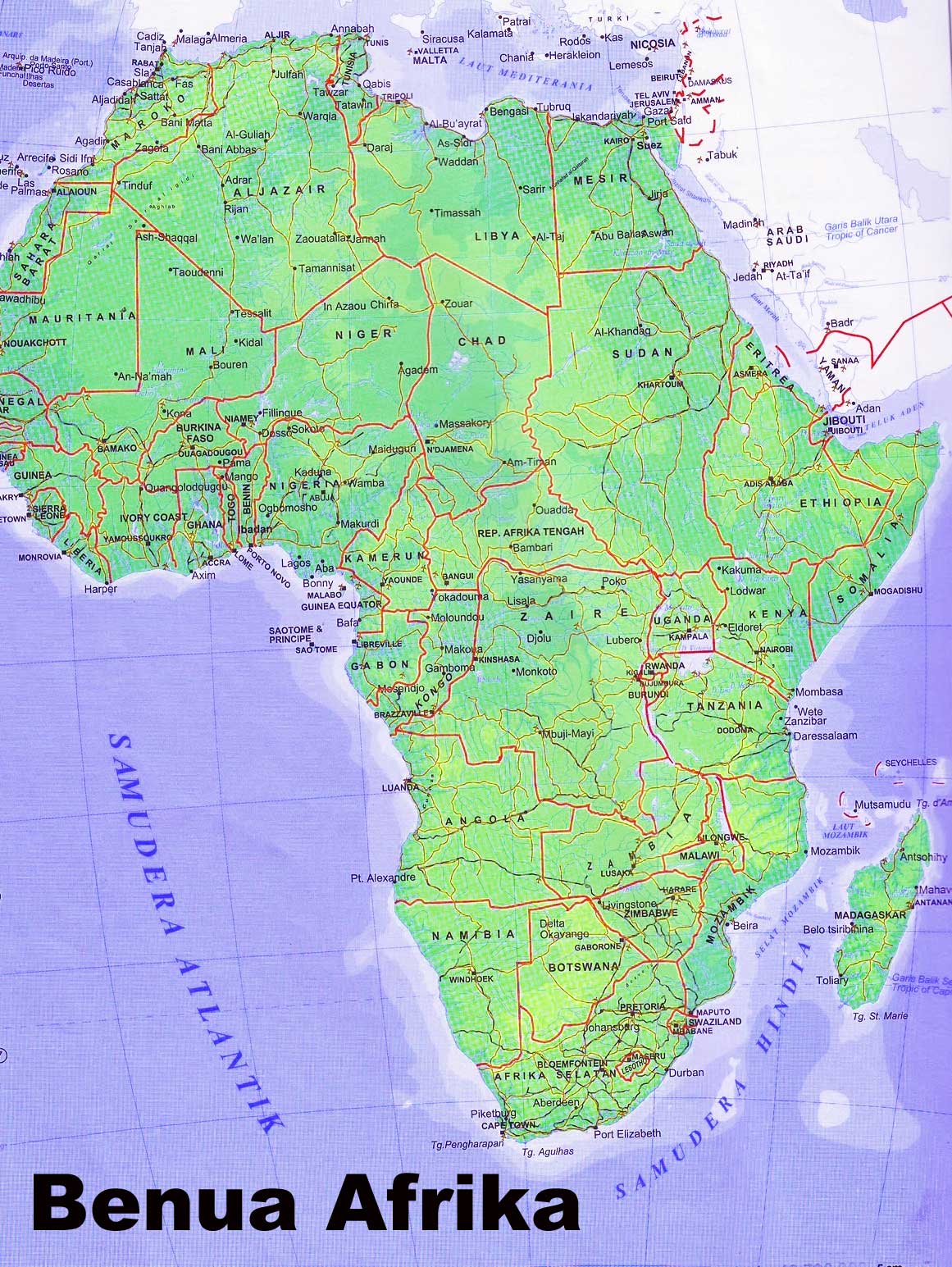 Detail Peta Benua Afrika Lengkap Nomer 5