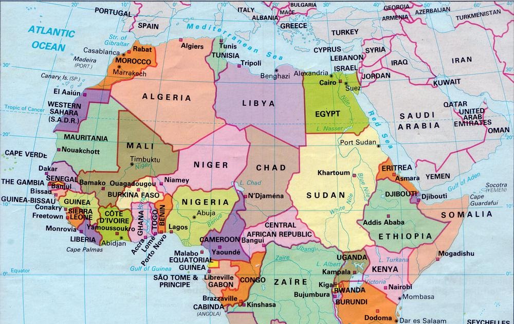 Detail Peta Benua Afrika Lengkap Nomer 7