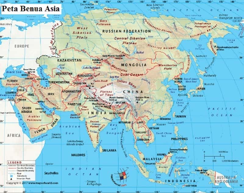 Detail Peta Benua Asia Dan Eropa Nomer 2
