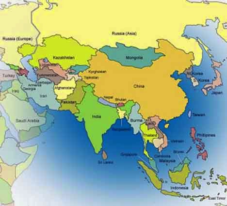 Detail Peta Benua Asia Gambar Peta Benua Asia Nomer 15
