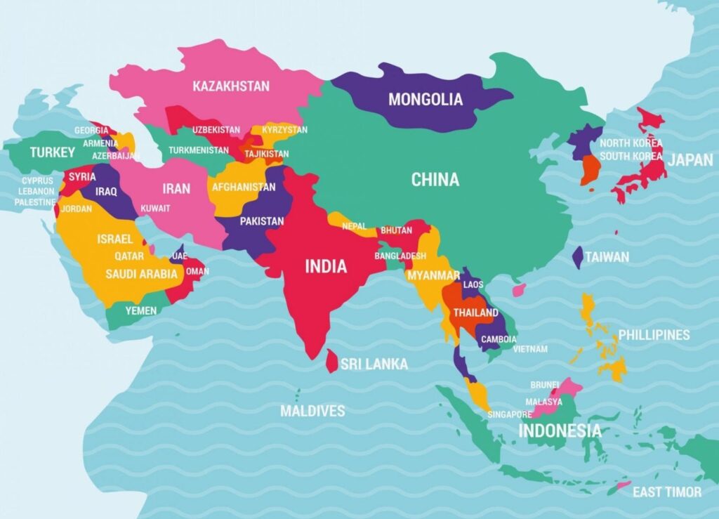 Detail Peta Benua Asia Gambar Peta Benua Asia Nomer 20