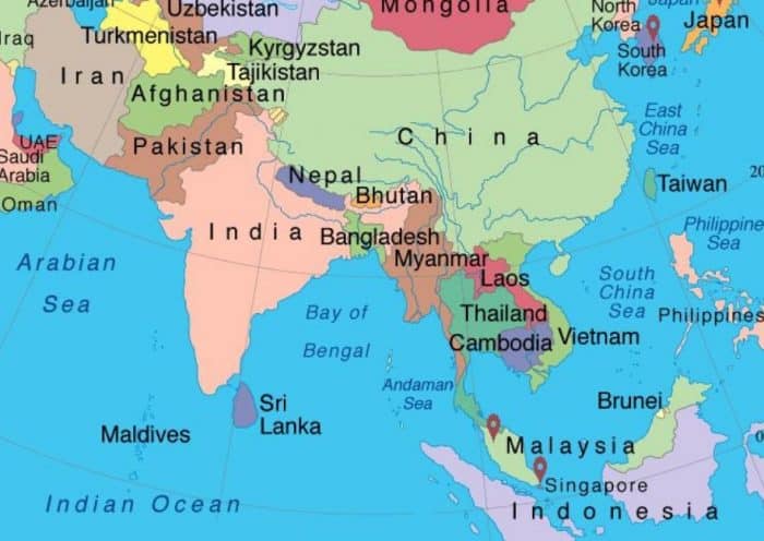 Detail Peta Benua Asia Gambar Peta Buta Benua Asia Nomer 28
