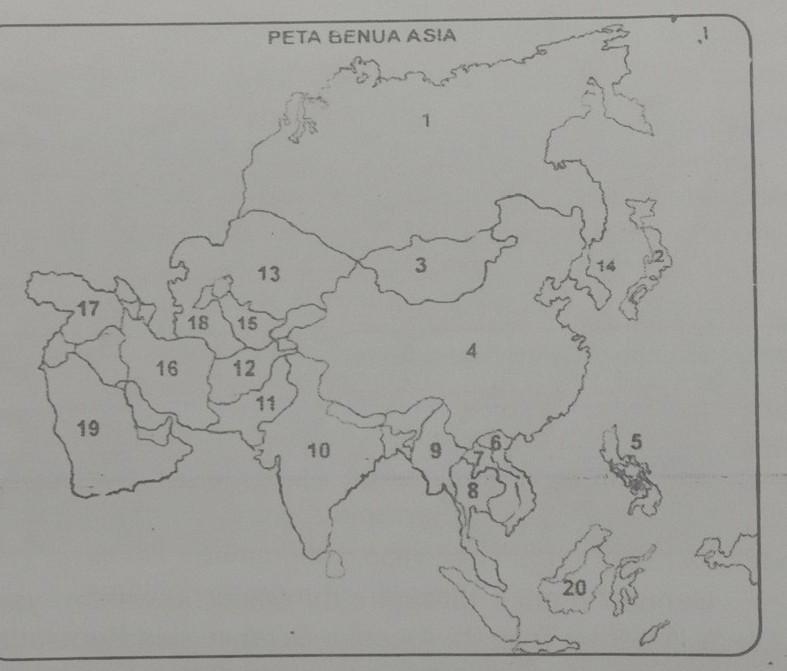 Detail Peta Benua Asia Hitam Putih Nomer 10
