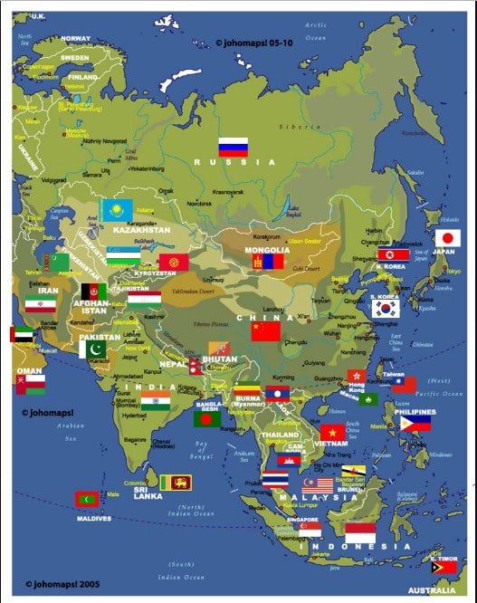 Detail Peta Benua Asia Hitam Putih Nomer 42