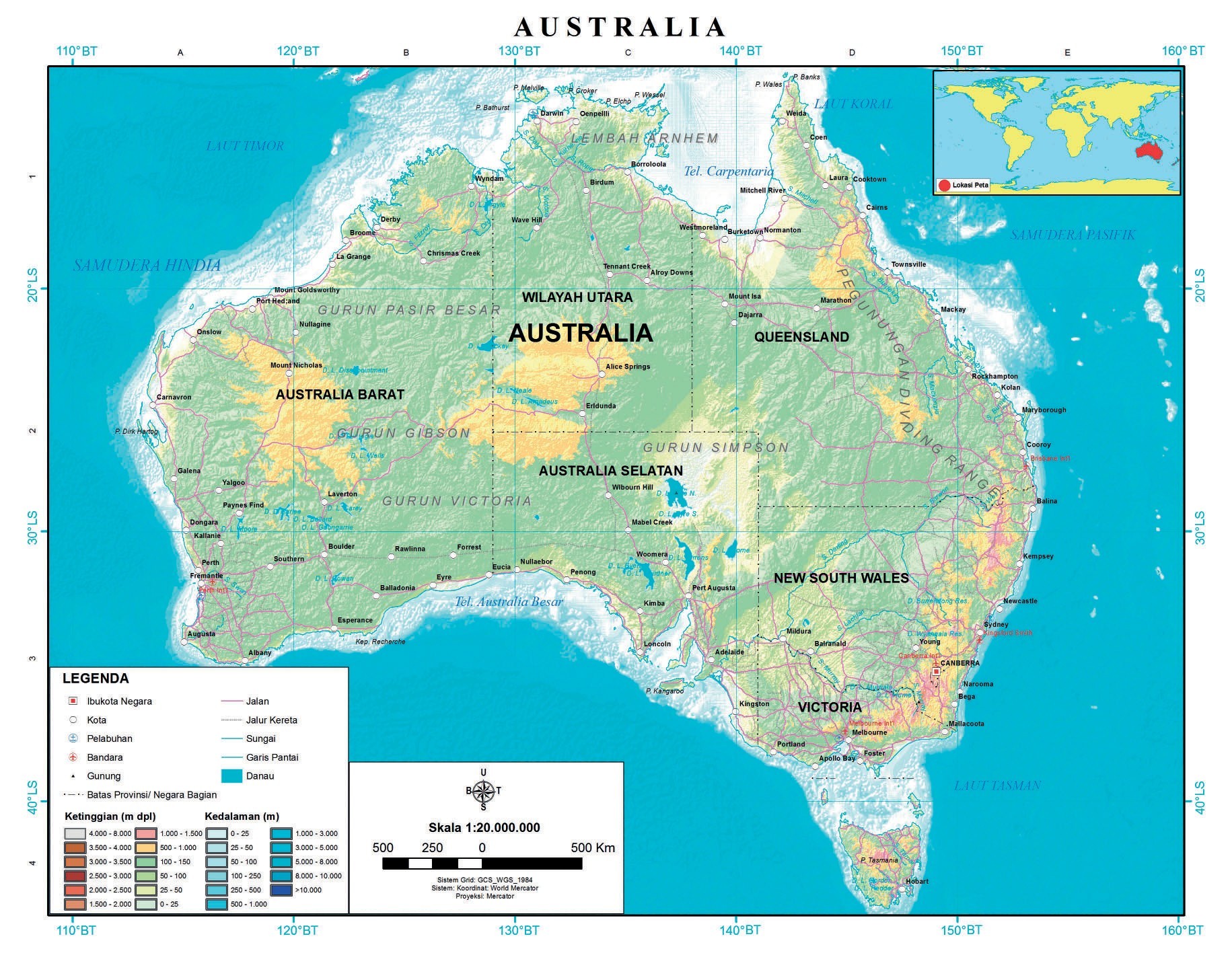 Detail Peta Benua Australia Hd Nomer 13