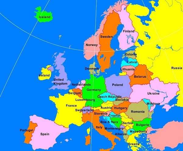 Detail Peta Benua Eropa Lengkap Nomer 15