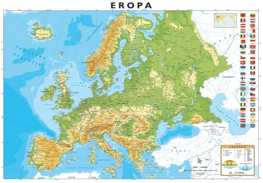 Detail Peta Benua Eropa Lengkap Nomer 16