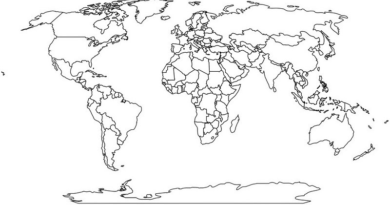 Detail Peta Dunia Hitam Putih Nomer 7