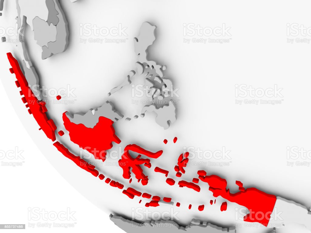 Detail Peta Indonesia Berwarna Merah Foto Stok  Unduh Gambar Sekarang