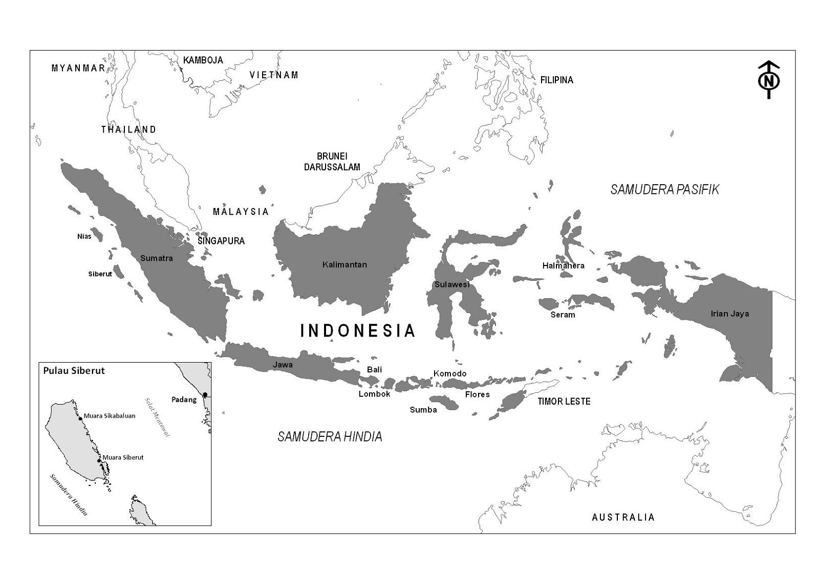 Detail Peta Indonesia Tanpa Warna Nomer 6