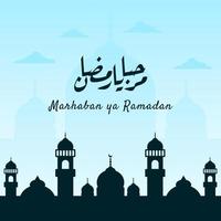 Detail Marhaban Ya Ramadhan Kaligrafi Vector Nomer 9