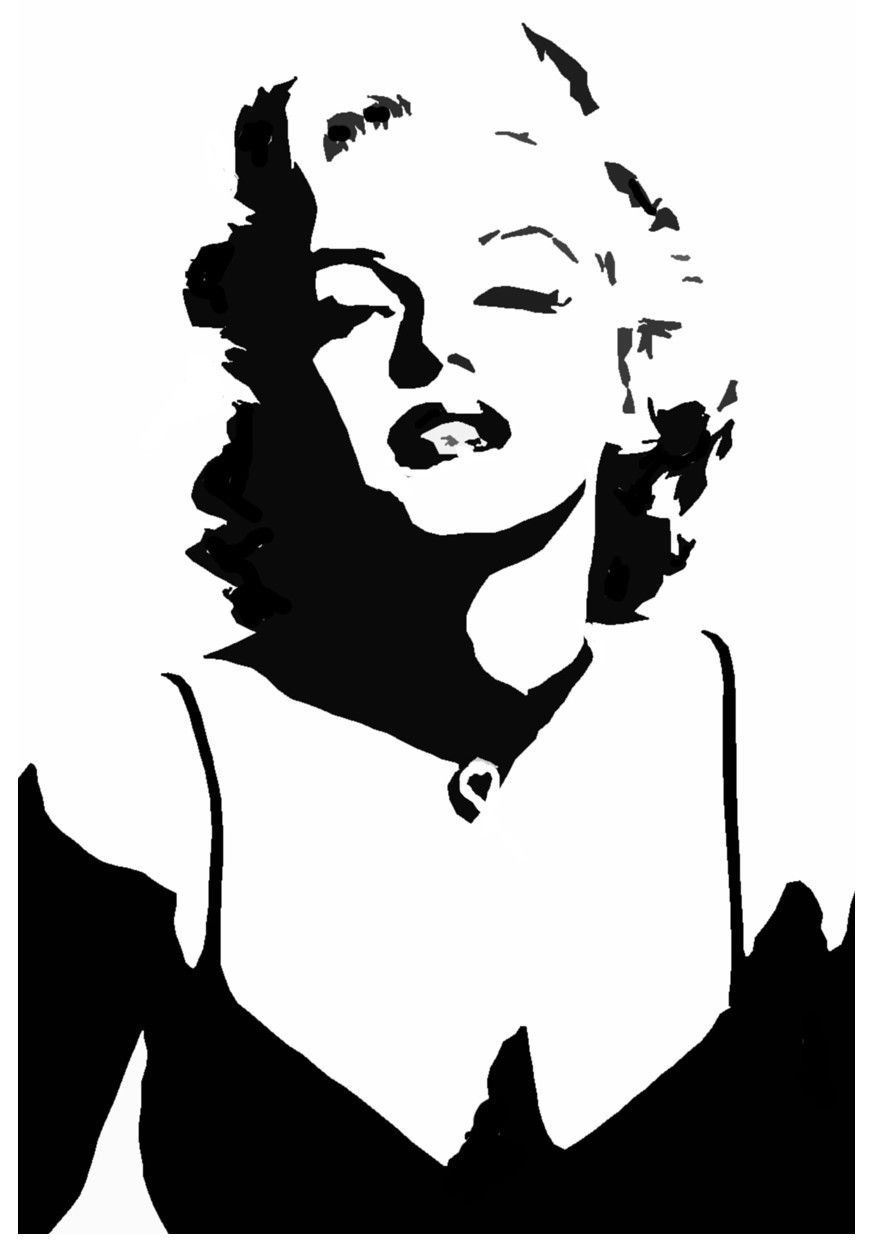 Marilyn Monroe Clipart Black And White - KibrisPDR