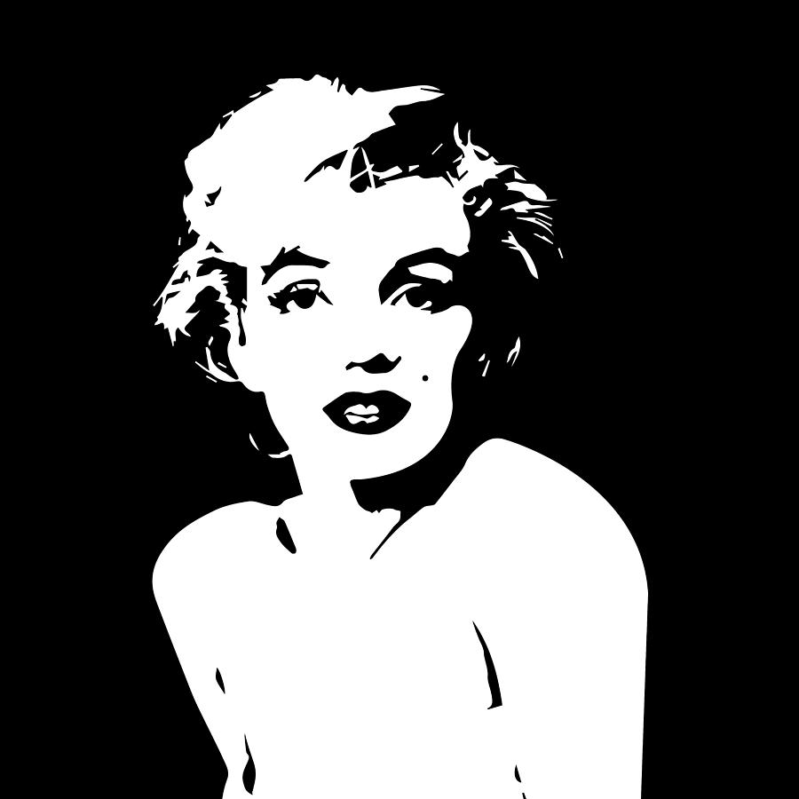 Detail Marilyn Monroe Clipart Black And White Nomer 10