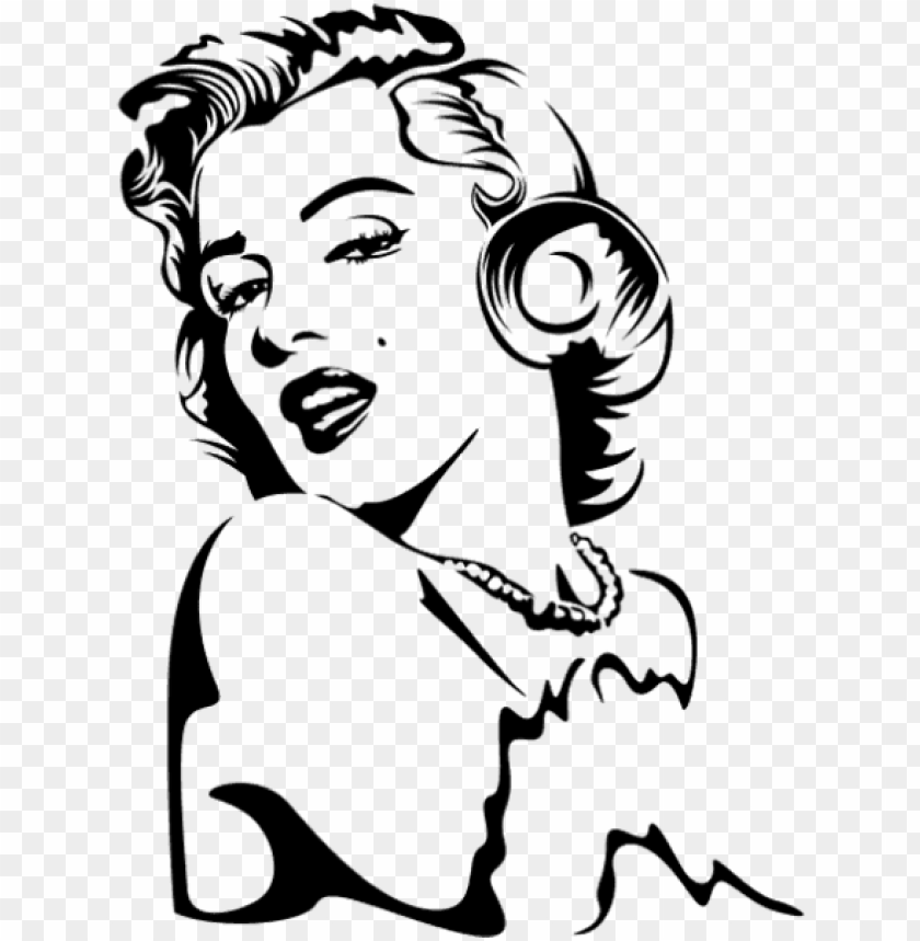 Detail Marilyn Monroe Clipart Black And White Nomer 15