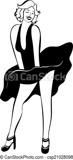 Detail Marilyn Monroe Clipart Black And White Nomer 18