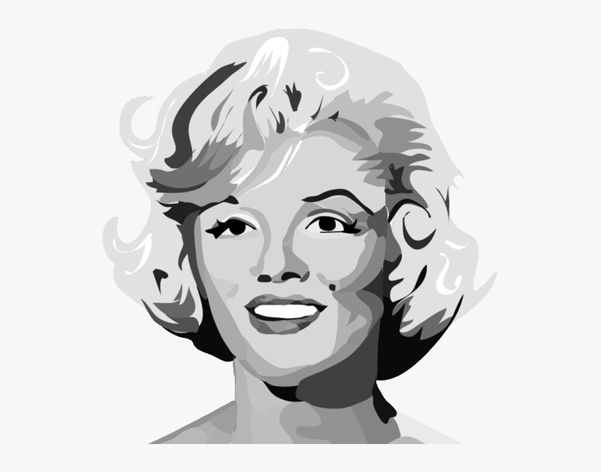 Detail Marilyn Monroe Clipart Black And White Nomer 20