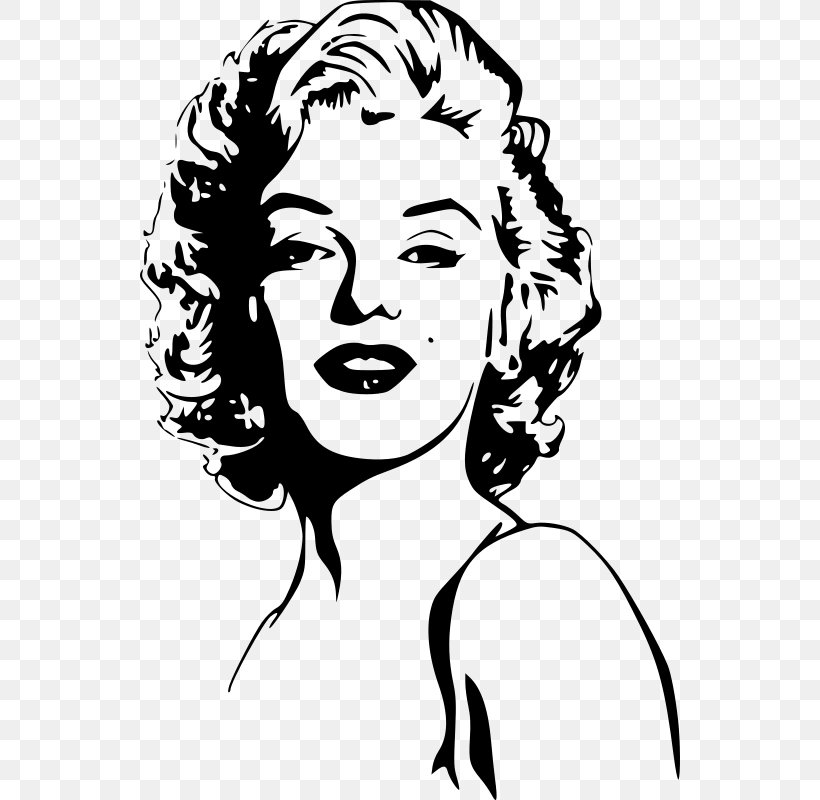 Detail Marilyn Monroe Clipart Black And White Nomer 3