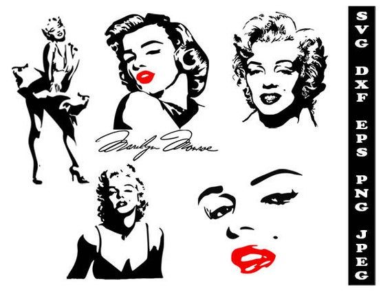 Detail Marilyn Monroe Clipart Black And White Nomer 27