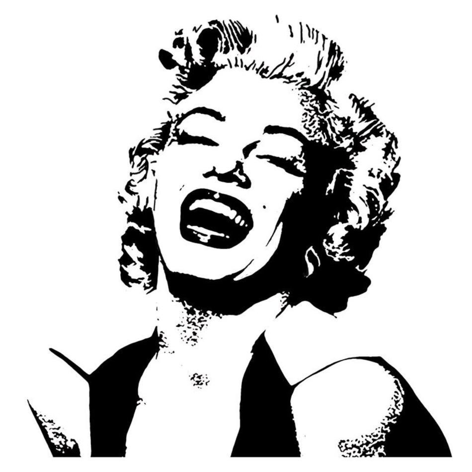 Detail Marilyn Monroe Clipart Black And White Nomer 4