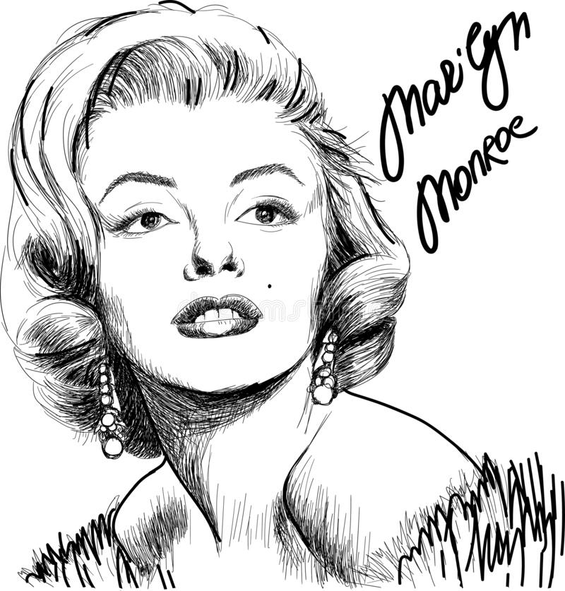 Detail Marilyn Monroe Clipart Black And White Nomer 36