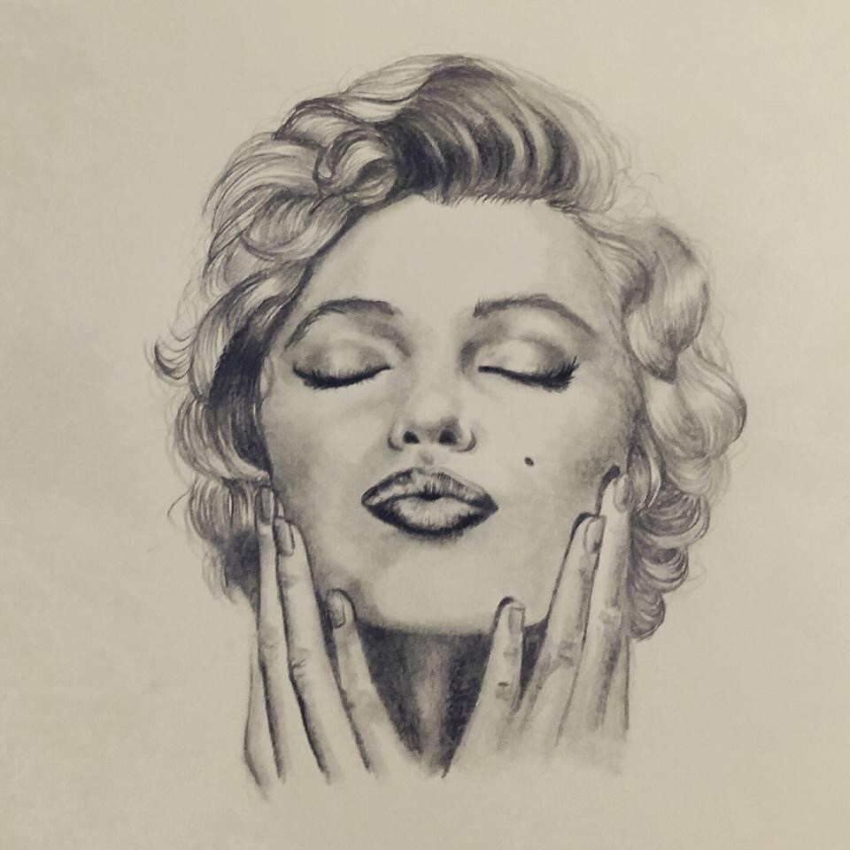 Detail Marilyn Monroe Drawing Pencil Easy Nomer 17