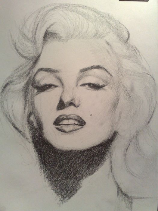 Detail Marilyn Monroe Drawing Pencil Easy Nomer 4