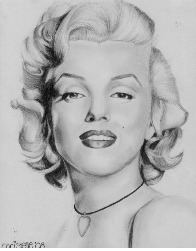 Detail Marilyn Monroe Drawing Pencil Easy Nomer 9