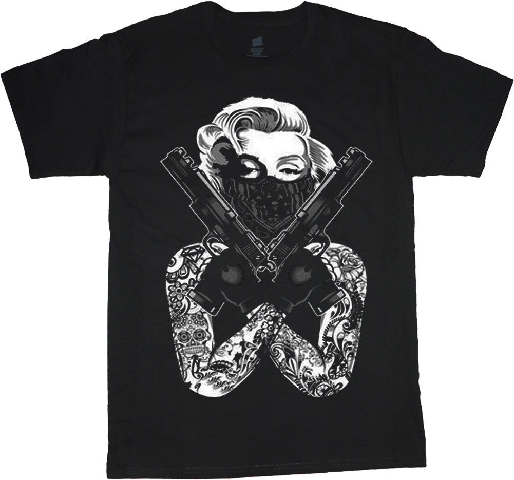 Detail Marilyn Monroe Gangster Shirt Nomer 19