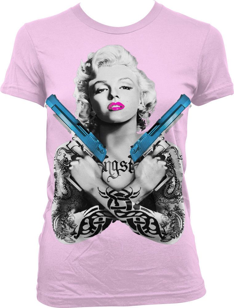 Detail Marilyn Monroe Gangster T Shirt Nomer 38