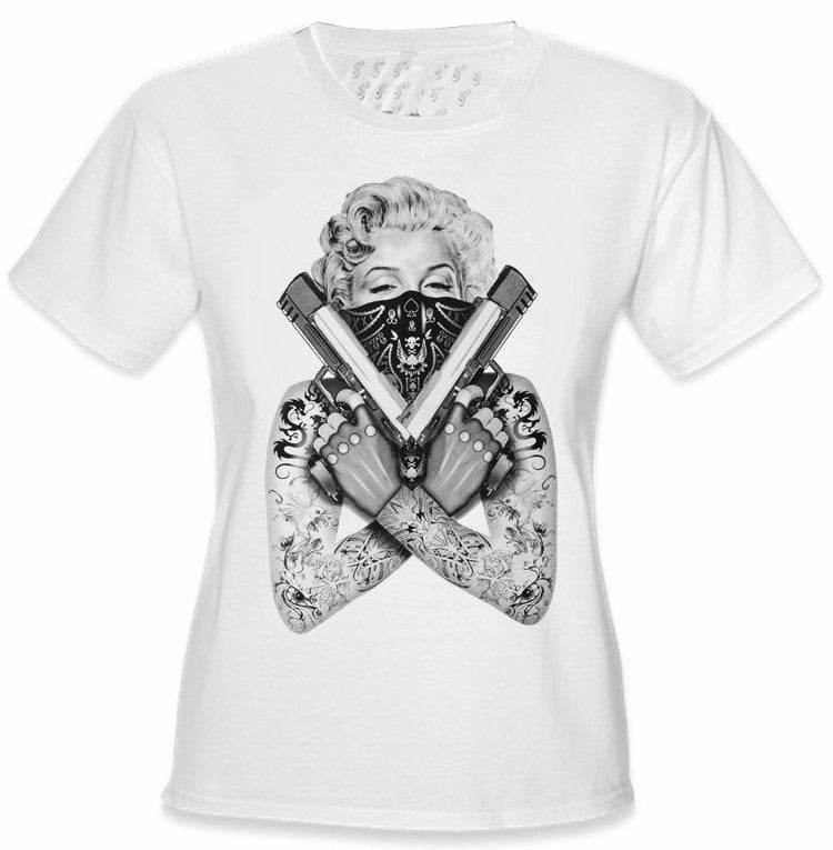 Detail Marilyn Monroe Gangster T Shirt Nomer 50