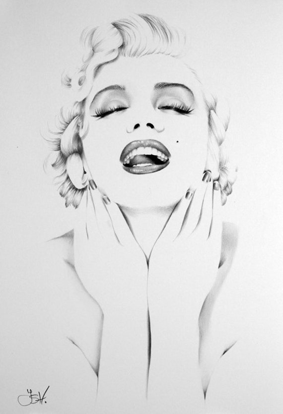 Detail Marilyn Monroe Pencil Sketch Nomer 12