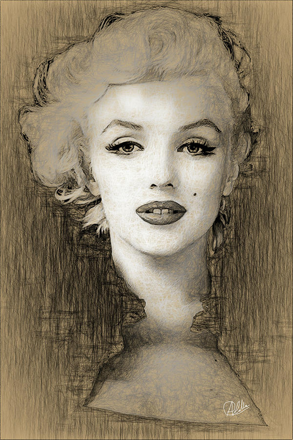 Detail Marilyn Monroe Pencil Sketch Nomer 13