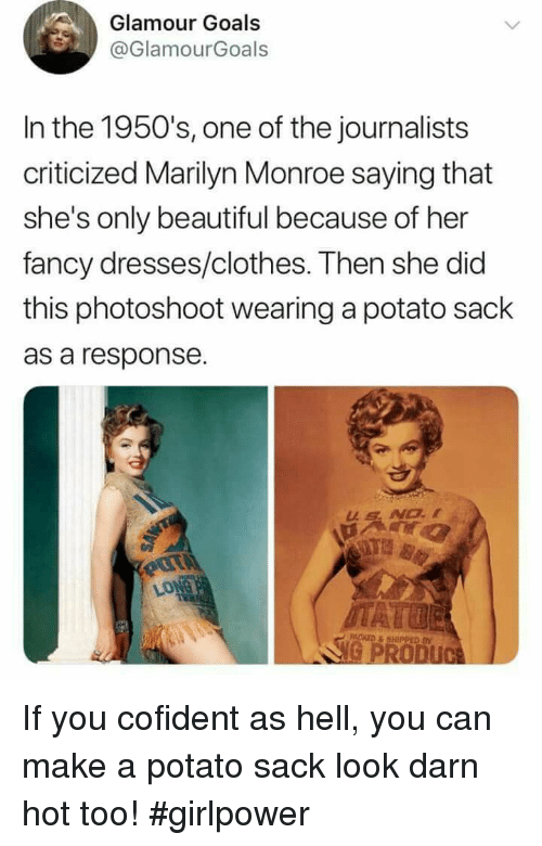 Detail Marilyn Monroe Potato Sack Meme Nomer 18