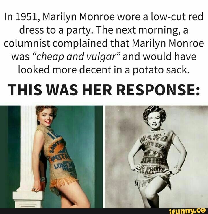 Detail Marilyn Monroe Potato Sack Meme Nomer 6