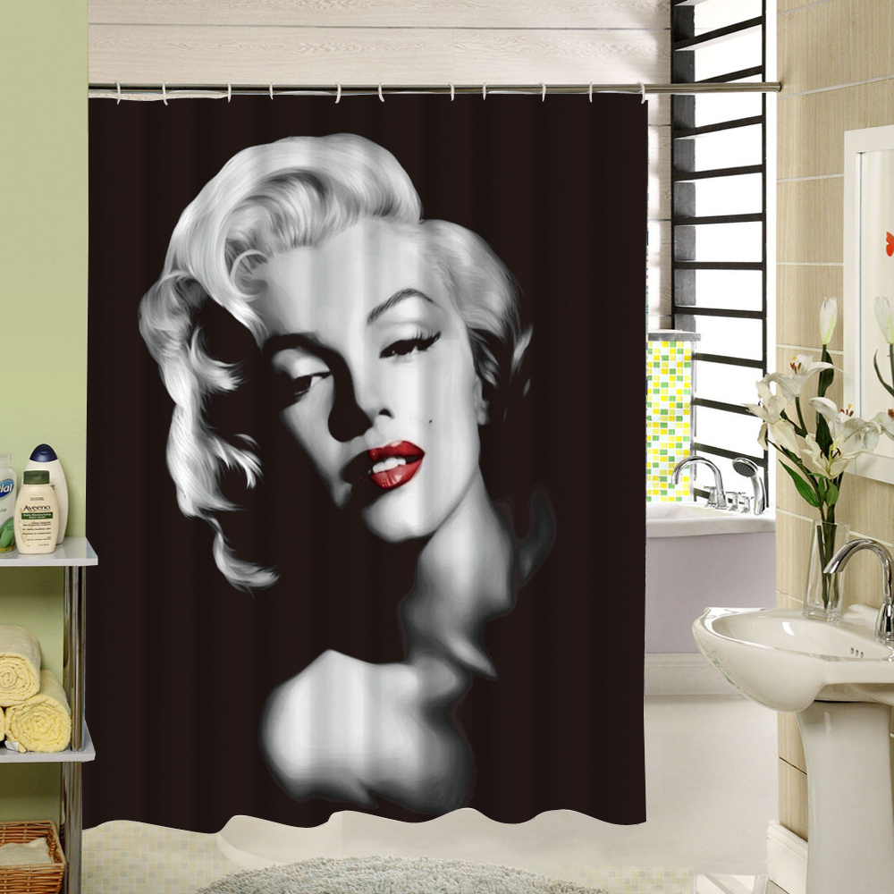 Detail Marilyn Monroe Shower Curtains Black And White Nomer 11