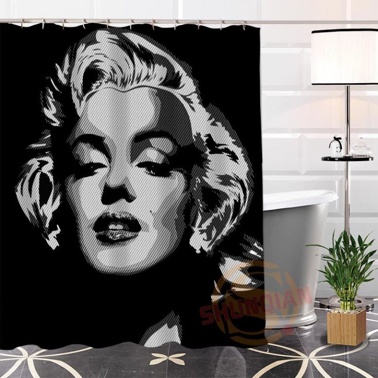 Detail Marilyn Monroe Shower Curtains Black And White Nomer 14