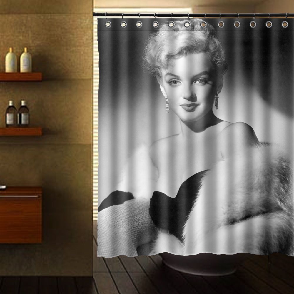 Detail Marilyn Monroe Shower Curtains Black And White Nomer 16