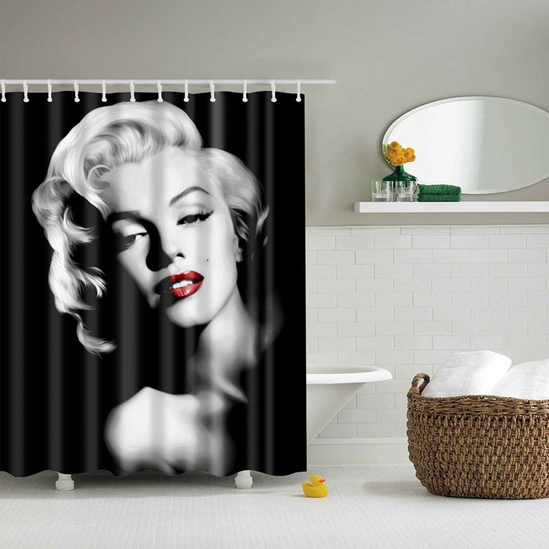 Detail Marilyn Monroe Shower Curtains Black And White Nomer 3